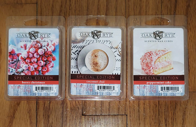 Oak & Rye (Kroger & Fred Meyer) Holiday 2021 Wax Melts Reviews
